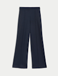 Jersey Elasticated Waist Wide Leg Trousers