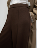 Jersey Elasticated Waist Wide Leg Trousers