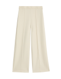 Jersey Elasticated Waist Wide Leg Trousers