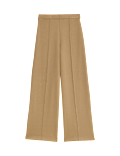 Jersey Elasticated Waist Wide Leg Trousers