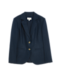 Linen Rich Single Breasted Blazer