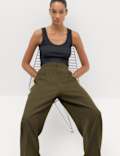 Pleated Wide Leg Trousers