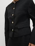 Jacquard Collarless Jacket