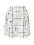 Pure Linen Checked Shorts