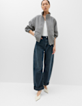 Funnel Neck Tailored Jacket