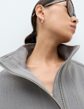 Funnel Neck Tailored Jacket