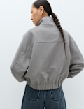 Funnel Neck Tailored Jacket