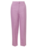 Linen Rich Straight Ankle Grazer Trousers