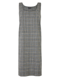 Checked Midi Pinafore Dress