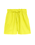Linen Blend High Waisted Shorts