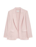 Linen Rich Relaxed Single Breasted Blazer