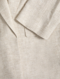 Linen Blend Relaxed Single Breasted Blazer