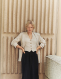 Linen Blend Tailored Waistcoat