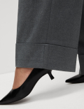 Flannel Wide Leg Trousers