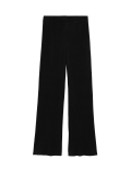 Plisse Wide Leg Trousers
