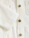 Tweed Textured Short Utility Jacket