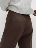 Slim Side Zip Flared Trousers