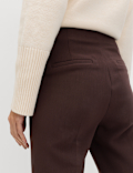 Slim Side Zip Flared Trousers