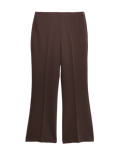 Slim Side Zip Flared Trousers