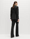 Slim Side Zip Flared Trousers