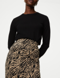 Jersey Animal Print Midaxi Pencil Skirt