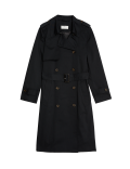 Petite Cotton Rich Double Breasted Trench Coat