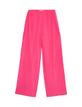 Satin Tailored Wide Leg Trousers