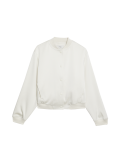 Satin Relaxed Bomber Jacket