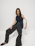Print Wide Leg Trousers