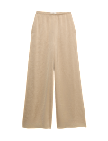 Satin Crinkle Palazzo Trousers