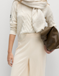 Jersey Wide Leg Trousers with Stretch