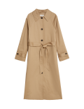 Cotton Rich Belted Longline Trench Coat