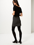 Jersey Straight Mini Skirt
