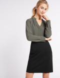 Jersey Straight Mini Skirt