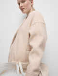 Textured Unlined Bomber Jacket
