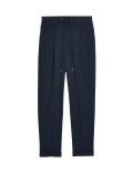 Drawstring Tapered Ankle Grazer Trousers