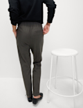 Drawstring Tapered Ankle Grazer Trousers
