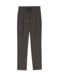 Drawstring Tapered Ankle Grazer Trousers