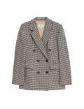 Tweed Tailored Houndstooth Blazer with Wool