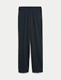 Jersey Straight Leg Trousers with Stretch