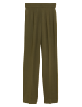 Jersey Straight Leg Trousers with Stretch