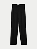 Jersey Straight Leg Trousers with Stretch