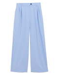 Pleat Front Wide Leg Trousers