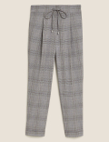 Checked Tapered Ankle Grazer Trousers