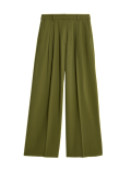 Triple Pleat Wide Leg Trousers