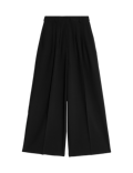Triple Pleat Wide Leg Trousers