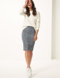 Checked Pencil Skirt