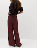 Jersey Wide Leg Trousers with Stretch