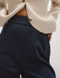 Jersey Wide Leg Trousers with Stretch