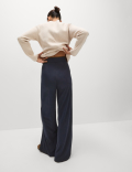 Jersey Wide Leg Trousers with Stretch